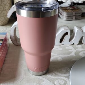 YETI 30oz  Blush Pink Tumbler with Clear Lid